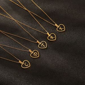 สร้อยคอรูปตัวอักษรสวยงามสร้อยคอโซ่แบบ DIY ป้องกันการเสื่อมเสียทำจากสแตนเลสสร้อยคอชุบทอง18K ของขวัญสำหรับเด็ก - Product Image 2