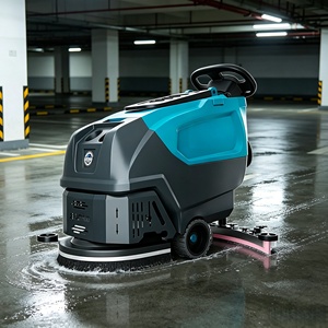 Smart Low Noise <b>Floor</b> Scrubber Walk Behind <b>Cleaning</b> <b>Machine</b> for Gym Canteen Supermarket Power Quiet and Efficient Clean - Product Image 2