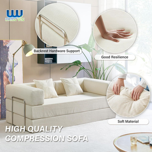 <span class=keywords><strong>Divano</strong></span> Letto Modulare Unisofa in Tessuto Corduroy con Massaggio e Imbottitura in Schiuma per Soggiorno, Hotel e Camera da Letto - Product Image 4