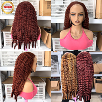 Perruques frontales en dentelle HD 13x4, cheveux humains bouclés birmans, densité 250%, cheveux indiens vierges bruts, sans colle, pré-épilées, ligne de cheveux naturelle