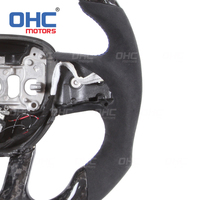 Volant en cuir suédé forgé OHC MOTORS avec fibre de carbone pour Dodge Hellcat SRT Charger, volants chauffants en Alcantara