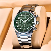 Montre-bracelet pour homme Benyar BY-5214, marque haut de gamme, bracelet en acier inoxydable, quartz, multifonction, date automatique, mode business, montres lumineuses