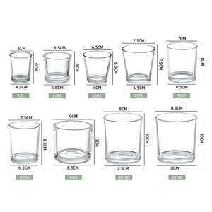 Aromatherapie Transparente Verdickte Glasflasche Kerzenhalter Glas-Kerzengefäß Behälter Kerzenbehälter mit Bambusdeckel - Product Image 5