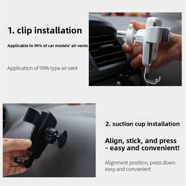 Q12 Wireless Car Phone Holder Charger 15W QC 3.0 Gravity-Powered Mount Cross-Border New Arrival Drop