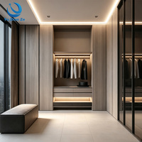 Armoires de dressing modernes et luxueuses sur mesure pour le développement immobilier, avec aménagement flexible des armoires, pour projets de villas et suites.