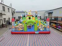 Grande structure gonflable en PVC de 15*8m, château de divertissement extérieur pour enfants, parc d'attractions gonflable
