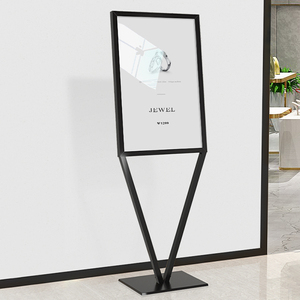 Support de sol en V pour affiches, cadre en aluminium inclinable à clipser, support de signalisation pour magasin, hall d'hôtel, salon professionnel - Product Image 6