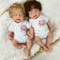 Poupée Reborn miniature artificielle de 30 cm avec différents styles de cheveux, corps entièrement en silicone, bébé réaliste fille/garçon, cadeau, jouet pour nouveau-né