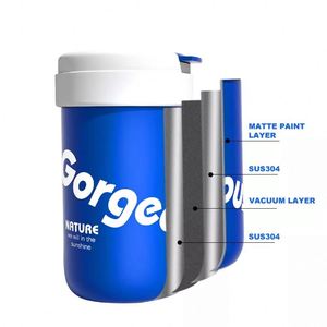 Mug isotherme personnalisé avec logo, bleu Klein, sublimation, pour le bureau, 340 ml, 420 ml, bouteille d'eau Tuntun - Product Image 4