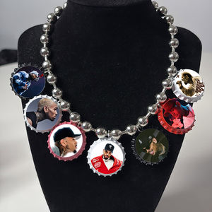 จี้ฝาขวดโลหะ รับทำลวดลายเฉพาะตัว สำหรับตกแต่งเคสมือถือ ของตกแต่งงานฝีมือ DIY - Product Image 6