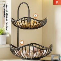 Panier de rangement multifonctionnel à double couche pour fruits et légumes Panier de rangement pour l'ail et les échalotes de cuisine pour le ménage et la vie quotidienne