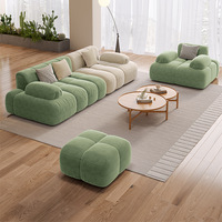 Modernes Modulares Faltsofa-Bett, Stilvolles und Einfaches Set, Weiß, Zweisitzig, Sektionell, Vakuumkomprimiert für Einfachen Versand, für Wohnzimmer