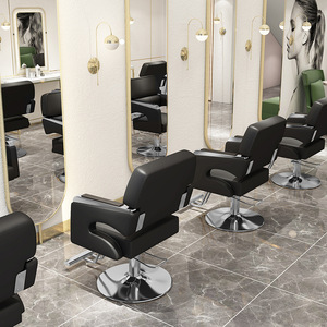 Cadeiras de Barbeiro Reclináveis Hidráulicas em Couro Dourado Modernas para Homens e Mulheres Móveis Profissionais de Cabeleireiro Atacado para Salões - Product Image 5