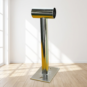 Base de Acero Inoxidable SUS304 en Forma de T para Sistemas de Estacionamiento de Bicicletas al Aire Libre - Product Image 1