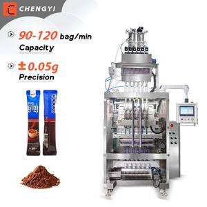 Máquina Automática Multi-Línea <span class=keywords><strong>3</strong></span> en 1 para Sellado Trasero de Bolsas, Sobres y Sachets para Empaquetado de Café en Polvo - Product Image 1