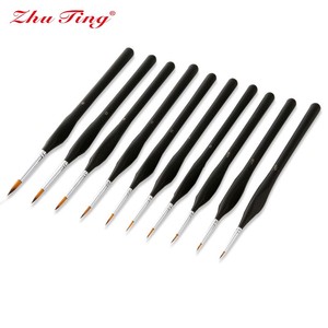 Zhuting – Lot de 10 pinceaux miniatures pour aquarelle avec manches en bois et poils en nylon pour la peinture artistique et l'illustration - Product Image 5