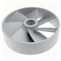 Service d'impression 3D DMLS personnalisé OEM, pale de turbine de turbocompresseur en Inconel 718 avec traitement thermique