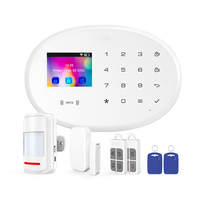 Sécurité à domicile 433MHz sans fil WiFi GSM système d'alarme SIM RFID carte clavier tactile APP contrôle désarmer PIR détecteur de mouvement