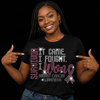 Transfert thermocollant personnalisé en strass pour T-shirt, motif ruban rose de sensibilisation au cancer du sein, prêt à appliquer