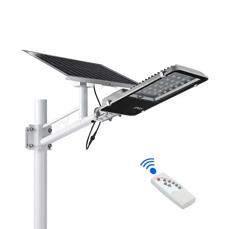 Remote controlled 60w all in two solar street lights street lamp with solar panel