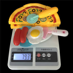 Conjunto completo de comida para niños, juego de comida de imitación, corte de comida feliz, tienda, juego de hamburguesas, lista de promoción de regalos para niños, juguete de cocina para cortar Pizza - Product Image 4
