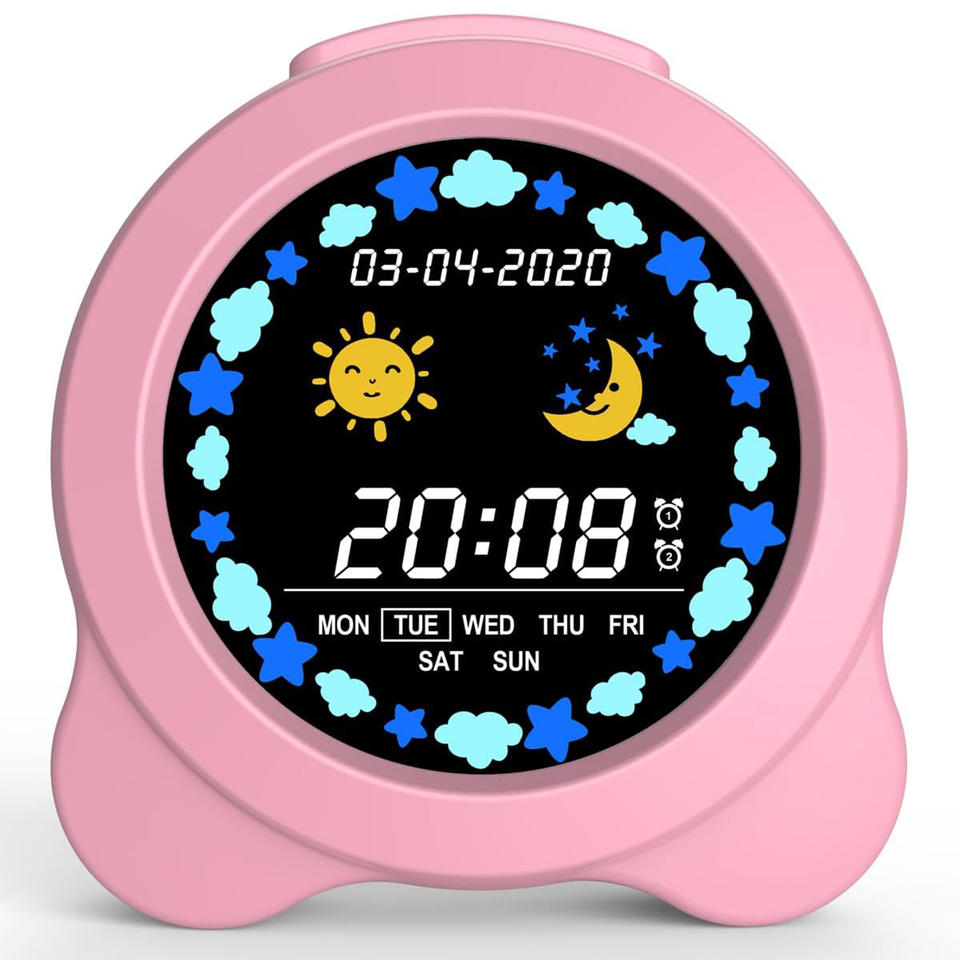 Stay-in-Bed Clock for Kids - Toddler Sleep Training Clock, Night Light ...