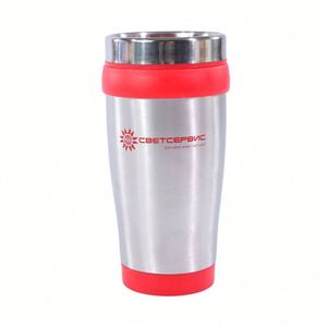 Tasse à café écologique, bouteille d'eau, thermos à double paroi, logo personnalisé par sublimation, tasse de voyage en acier inoxydable isolée sous vide avec poignée - Product Image 1