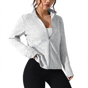 Veste légère et élégante pour femme, en polyester 100 %, col montant, fermeture éclair, pour l'automne/hiver, style décontracté quotidien - Product Image 3