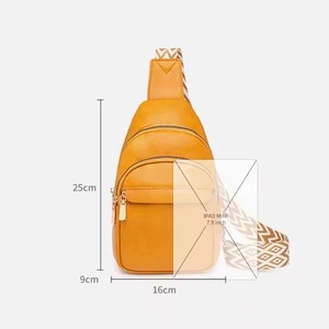 THK0240ใหม่แฟชั่นผู้หญิงหนัง PU กันขโมยกันน้ำแบบพกพากระเป๋าสะพายคาดอกสำหรับสุภาพสตรี - Product Image 3