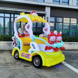 Coche de Juguete Eléctrico Doble para Niños, con Batería, Luminoso, para Exteriores, Tipo Parque de Atracciones, con Parachoques - Product Image 1