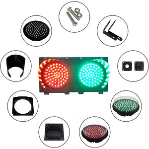 Feux de signalisation routière LED rouge, jaune et vert de 400 mm à haute luminosité, en plastique, best-seller en usine - Product Image 2