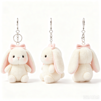 Fabrication sur mesure ODM/OEM de porte-clés en peluche lapin mignon, décoration de sac, vente en gros de jouets en peluche personnalisés