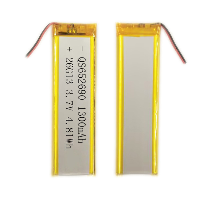 Rechargeable Li-ion Battery QS652690 1300mAh 3.7V Rechargeable Battery for Mini Portable Electronics Toys Compatible