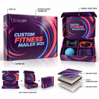 Kotak Pengiriman Bergelombang Custom Glossy Fitness Mailer Box untuk Kemasan Aksesoris Olahraga