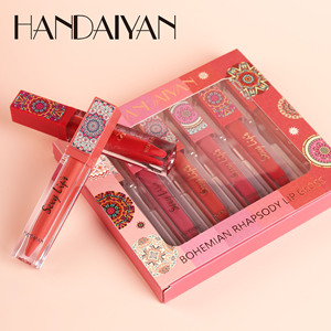 Handaiyan Bohemian Rhapsody Brillo de labios Lápiz labial para niños Mate Al Por Mayor <span class=keywords><strong>Maker</strong></span> Etiqueta privada Lápiz labial Vegano Cruelty Free - Product Image 3
