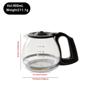 <span class=keywords><strong>Cafetera</strong></span> de Vidrio Borosilicato Transparente de 6 Tazas con Tapa, Estilo Americano, para <span class=keywords><strong>Cafetera</strong></span> de <span class=keywords><strong>Goteo</strong></span> - Product Image 2