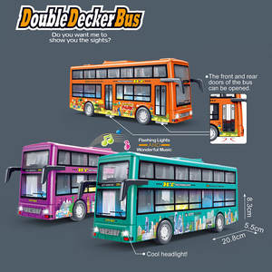 Con luz y sonido Inercia <span class=keywords><strong>Doubledeck</strong></span> Bus Friction Toys 2025 - Product Image 2
