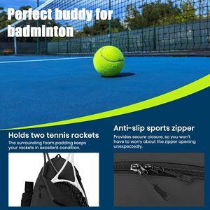 Sac à dos personnalisé pour femmes et hommes, sac à raquettes avec compartiment pour chaussures, pour raquettes de tennis, pagaies de pickleball - Product Image 3