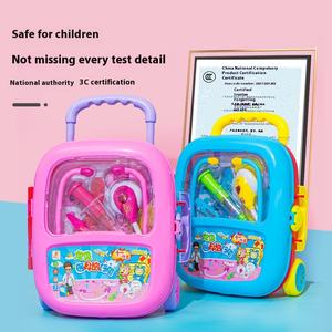 Ensemble de jouets de médecin en plastique pour filles pour jeux de rôle, simulation de médecin de famille pour bébés, stéthoscope, trousse de médecine - Product Image 4