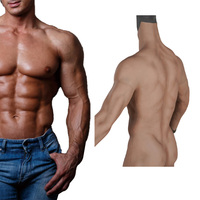 Eta Silicone Simulation Amélioré Faux Ventre Muscle Poitrine Musculaire Bras Costume Faux Muscle Costume Pour Halloween Cosplay Mascarade