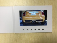7 pouces Blanc Promotionnel Vidéo Livres Blanc papier Brochure Vidéo LCD Carte De Vœux Vidéo pour La Publicité
