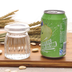 Bocaux en verre de qualité alimentaire hermétiques avec couvercle en plastique pour le stockage de céréales, miel, thé, 130 ml, 150 ml, 200 ml, forme ronde - Product Image 3