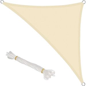 Tenda a Vela Triangolare Avorio 3x3x3 Metri Impermeabile per Giardino e Terrazzo - Product Image 1