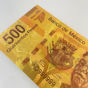 3 Nieuwe Mexicaanse filmrekwisieten vergulde bankbiljetten 500 1000 rekwisiet valuta herdenkingscollectie - Product Image 6
