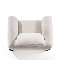Fauteuil de salon moderne et minimaliste pour hôtel ou villa, base en bois massif, confortable, rembourré, canapé simple