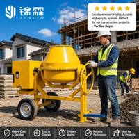 Bétonnière portable JINLIN, petite machine à béton |   Ciment mélangeur certifié sécurité pour projets de cour d'enceinte