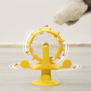 מזין איטי לחיות מחמד בצורת טחנת רוח חדשה לשנת 2025 - מתקן אוכל אינטראקטיבי עם גלגל מסתובב לכלבים וחתולים - Product Image 6
