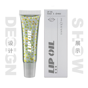 Brillo Labial Transparente con Purpurina de Flor de Cerezo y Estrella, 10g, Aceite Labial Líquido con Purpurina para Maquillaje Femenino - Product Image 2