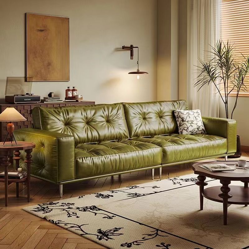 Vert olive [Cuir ciré à l'huile importé]