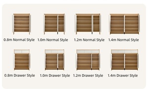 ตู้เก็บรองเท้าแบบติดตั้งบนผนังสำหรับห้องโถงตู้ยืนพื้นไม้จริงในบ้าน - Product Image 3